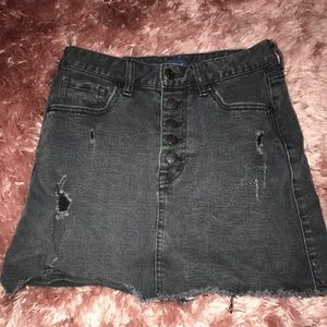 black High waisted denim skirt